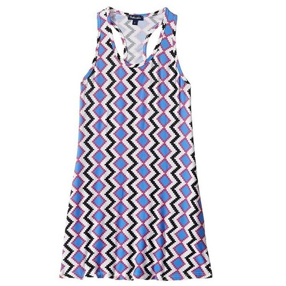 Splendid Girls Chevron Tunic Swim Cover Up Multi Size L 0554